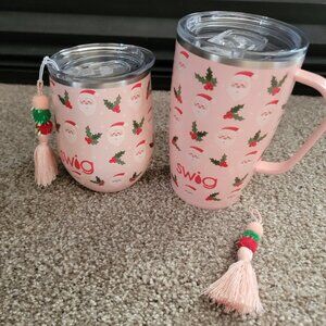 Holly Jolly Swig travel mugs wine and 22oz tumbler Christmas Santa